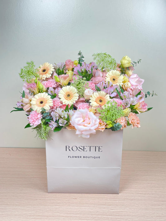 GERBERA FLOWER PAPER BAG ARRANGEMENT
