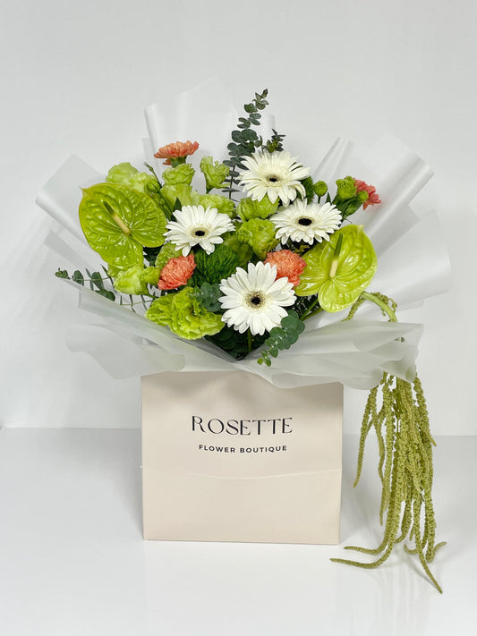 ANTHURIUM GREEN AND GREEN AMARANTHUS