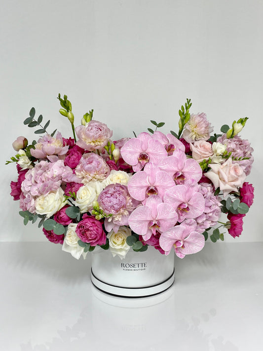 PINK ORCHID LARGE BOX ARRANGEMENT