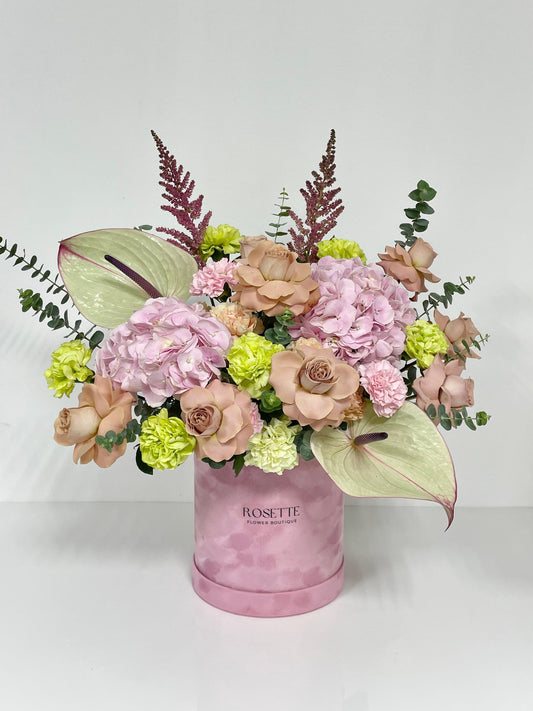 CAPPUCCINO ROSES MEDIUM BOX ARRANGEMENT