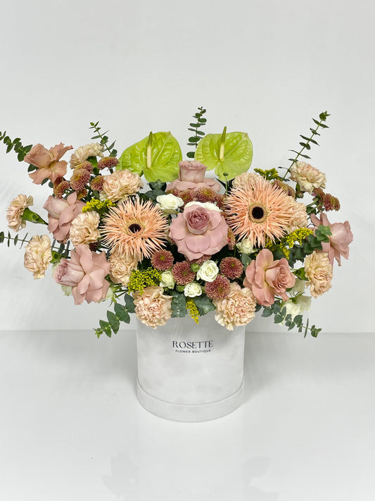 GREEN ANTHURIUM SMLL BOX ARRANGEMENT